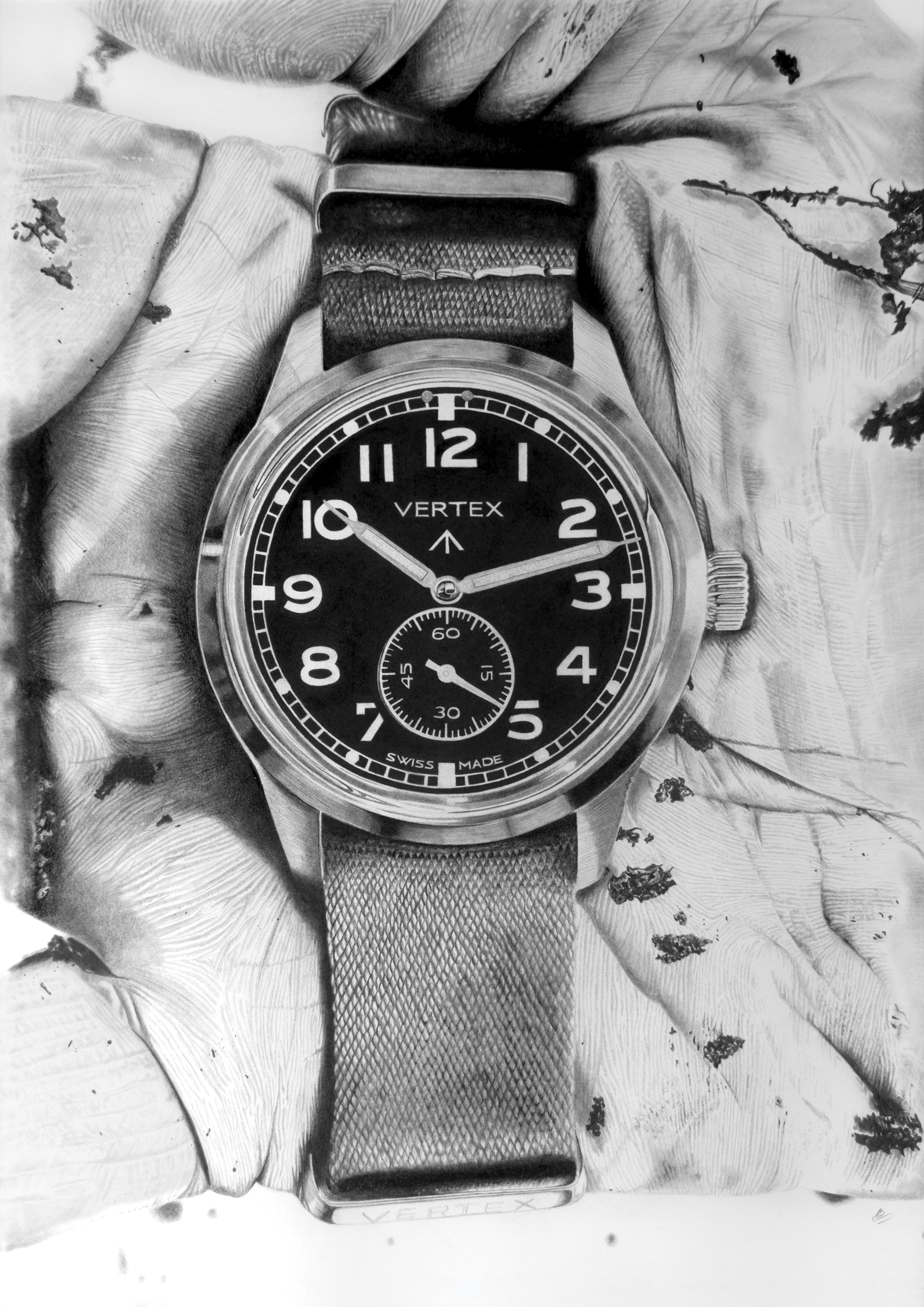 Vertex M100 Dirty Dozen Watch Art in Graphite